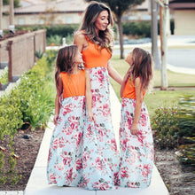 Mommy and me Matching Outfit - Purple Floral Long Dress