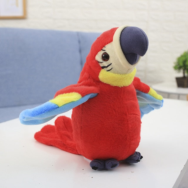 Talking Parrot Plush Toy with Waving Wings