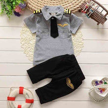 Pilot clothes Cute Suit Casual tshirt + shorts for boys