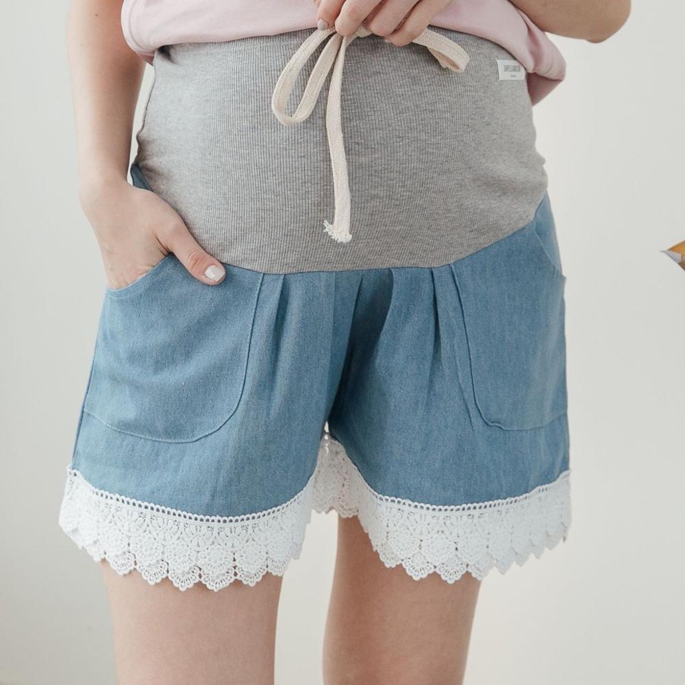 Maternity Denim Wide leg Summer Shorts