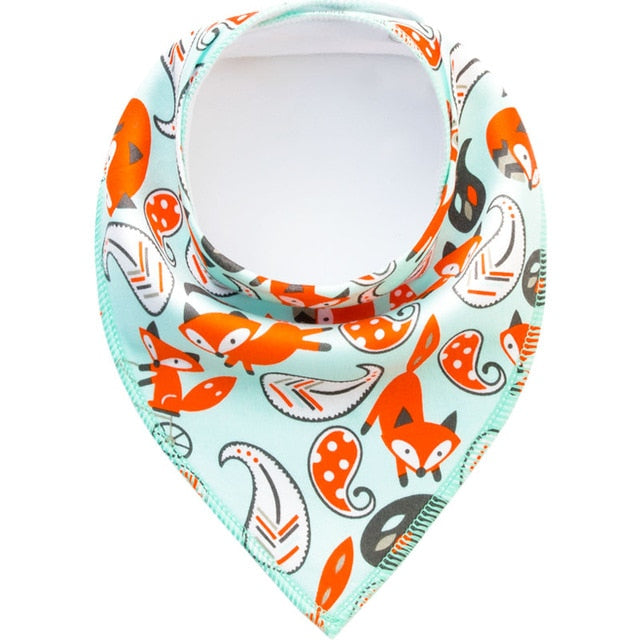 Triangle scarf Cotton Cartoon Baby Bibs