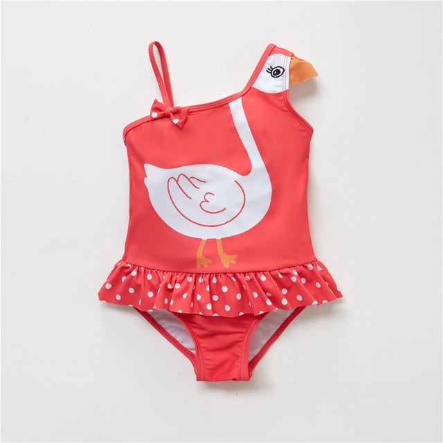 Girls Swimwear  Cute One-piece Swimsuit