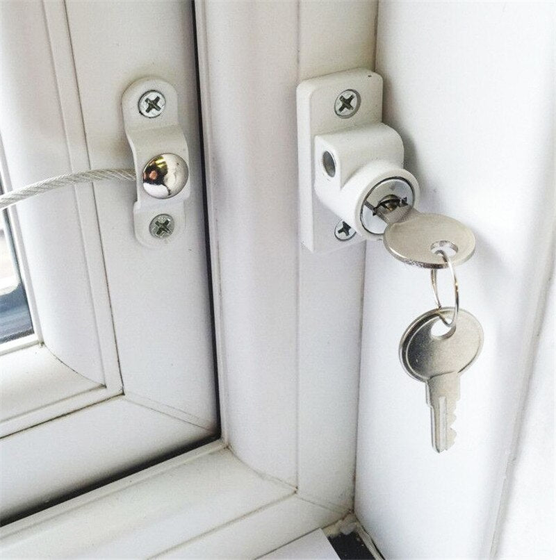 1 Pc Twisted-pair Door Window Lock Restrictor for Baby Safety