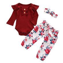 3Pcs Newborn Baby Girl Clothes Set