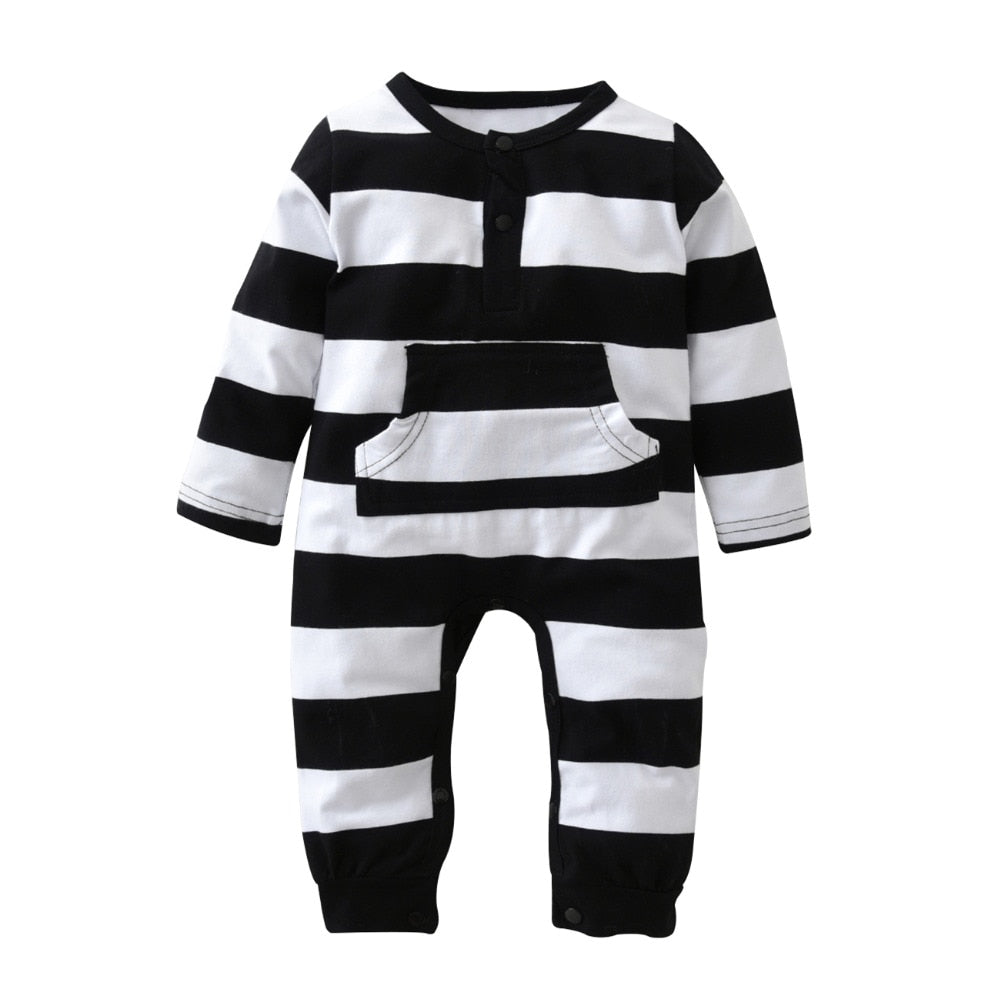 Long sleeve striped Jumpsuit Onsie