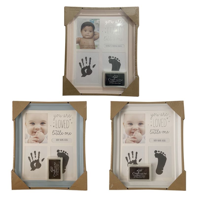 Baby Footprint Imprint Kit With Ink Pad And Memento Ink Couple