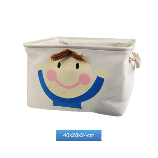 Cartoon Foldable Laundry Basket Toys Storage Organizer