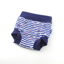 Ocean Fry High Waist Swimming Trunks Printed Swim Diapers