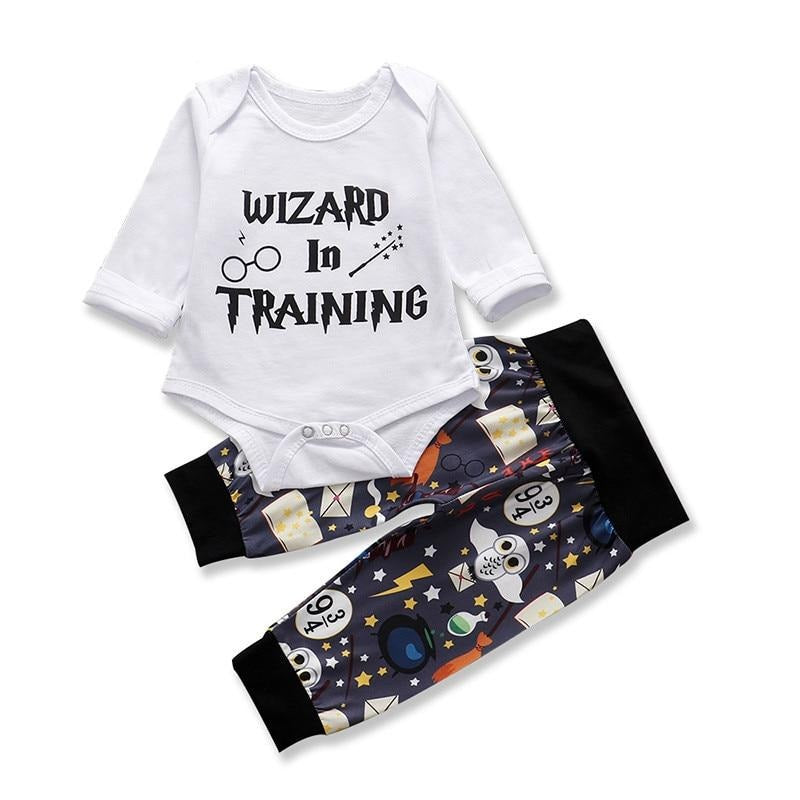 Wizard in training Baby pajama set