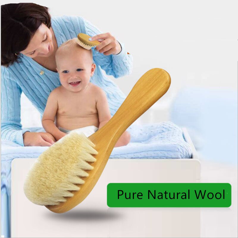 Natural Pure Wool Soft Baby Brush