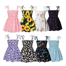 Baby Girl Dress Summer Braces Dresses Girls Cotton Print Floral Clothing