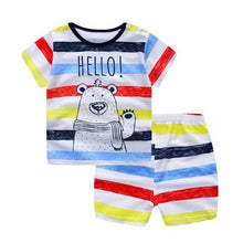 Children Cartoon Summer Boys Clothing Set for boys and girls