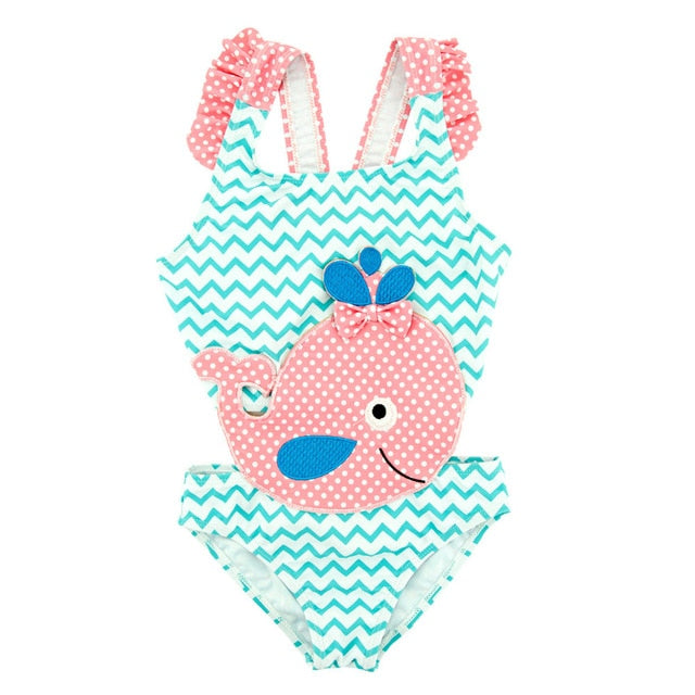 Girls Swimwear  Cute One-piece Swimsuit