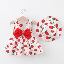 Summer Baby Girls Dresses with matching hats