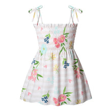 Baby Girl Dress Summer Braces Dresses Girls Cotton Print Floral Clothing