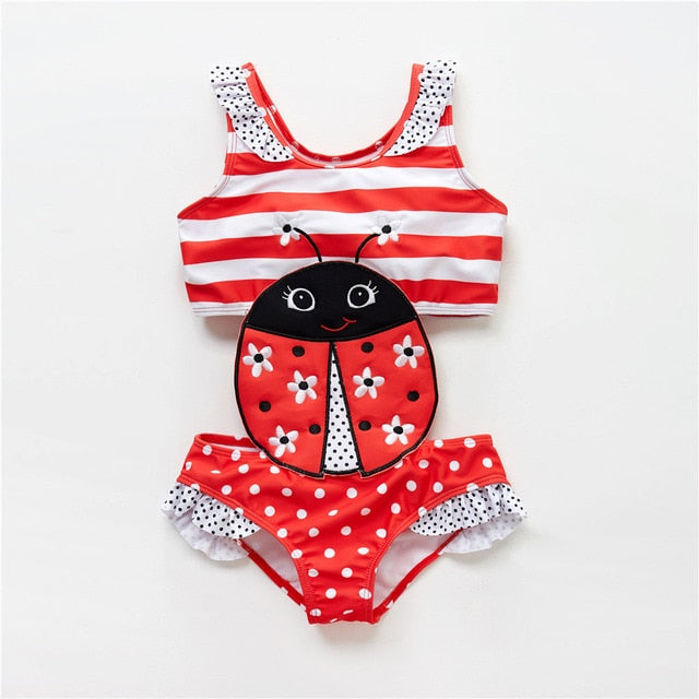 Girls Swimwear  Cute One-piece Swimsuit